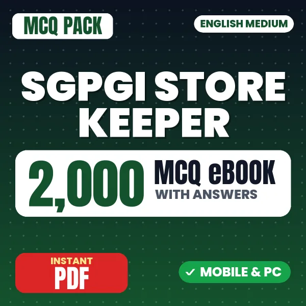 SGPGI Store Keeper Exam – 2000 MCQ eBook with Answers | English Medium PDF Download