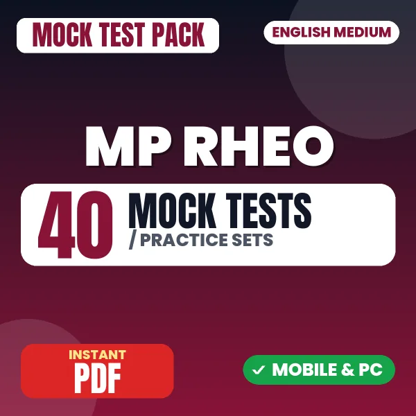 MP RHEO Exam Paper – 40 Mock Tests / Practice Sets | English Medium PDF Download