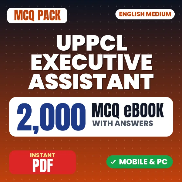 UPPCL Executive Assistant Part 1 Exam – 2000 MCQ eBook with Answers | English Medium PDF Download