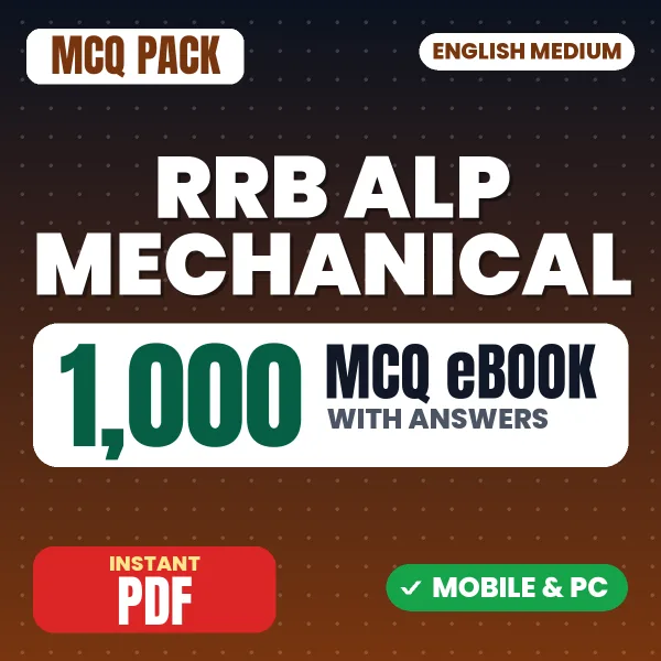 RRB ALP Mechanical Exam (CBT Stage 1) – 1000 MCQ eBook with Answers | English Medium PDF Download