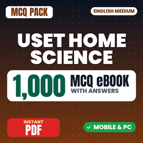 Uttarakhand SET Home Science Exam – 1000 MCQ eBook with Answers | English Medium PDF Download