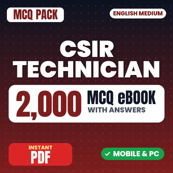 CSIR Technician Paper-1 Exam – 2000 MCQ eBook with Answers | English Medium PDF Download