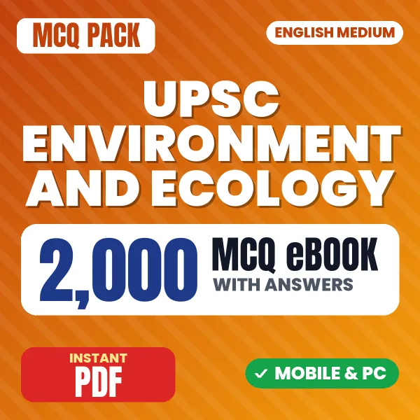 UPSC Environment and Ecology – 2000 MCQ eBook with Answers | English Medium PDF Download