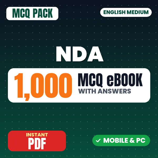 NDA Exam Paper II – 1000 MCQ eBook with Answers | English Medium PDF Download