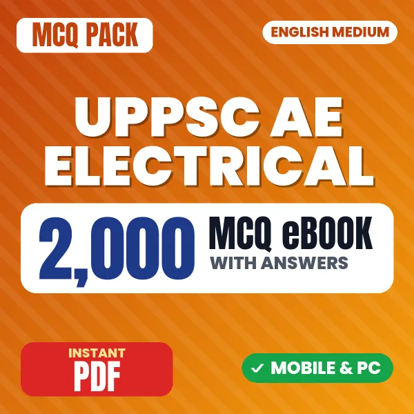 UPPSC Assistant Engineer (Electrical) Paper I Exam – 2000 MCQ eBook with Answers | English Medium PDF Download