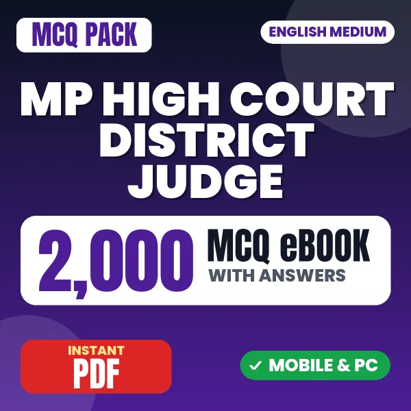 MP High Court District Judge Exam – 2000 MCQ eBook with Answers | English Medium PDF Download
