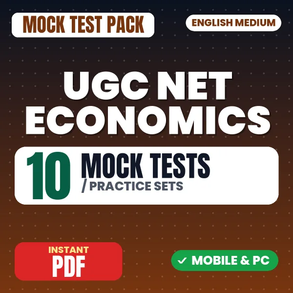 NTA UGC NET Economic Exam – 10 Mock Tests / Practice Sets | English Medium PDF Download