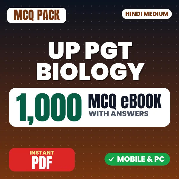 UP PGT Biology Exam – 1000 MCQ eBook with Answers | Hindi Medium PDF Download