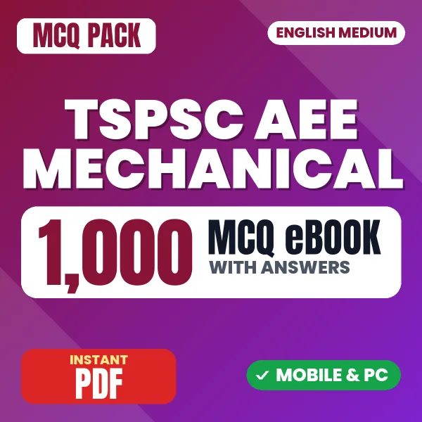 TSPSC AEE Mechanical Exam Paper I – 1000 MCQ eBook with Answers | English Medium PDF Download