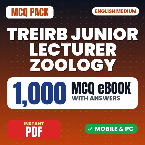 TREIRB Junior Lecturer Zoology (Paper-I) Exam – 1000 MCQ eBook with Answers | English Medium PDF Download