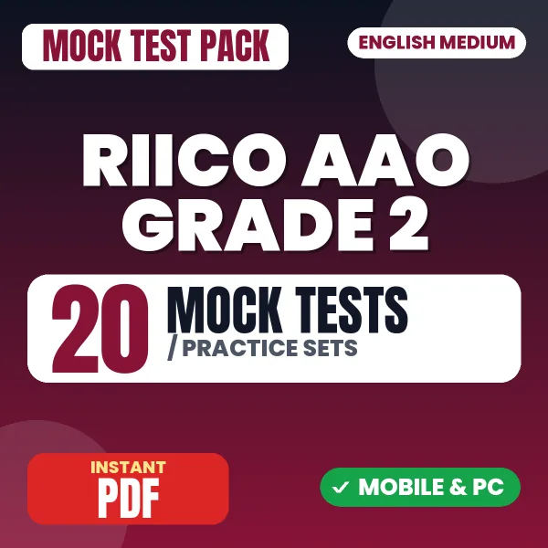 RIICO Assistant Accounts Officer Grade 2 (Part-1) Exam – 20 Mock Tests / Practice Sets | English Medium PDF Download