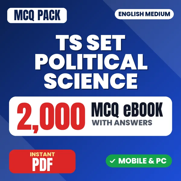 TS SET (Political Science) Exam – 2000 MCQ eBook with Answers | English Medium PDF Download