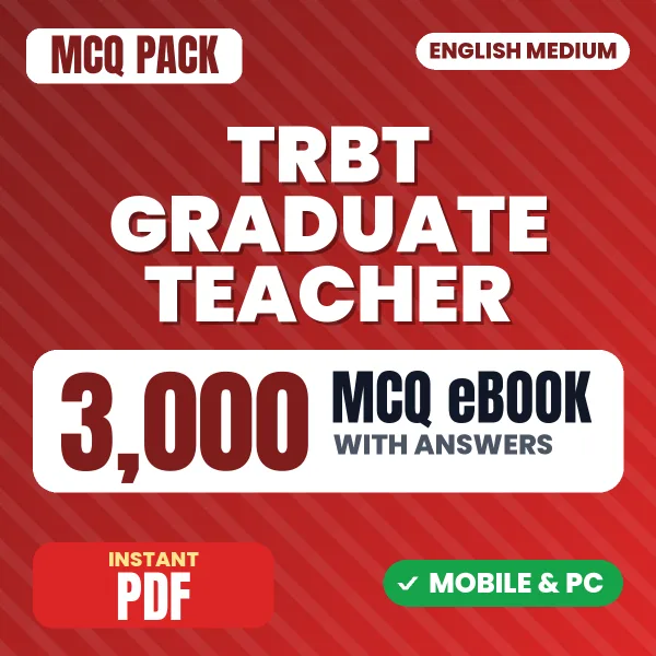 TRBT Graduate Teacher (Social Science) Exam – 3000 MCQ eBook with Answers | English Medium PDF Download