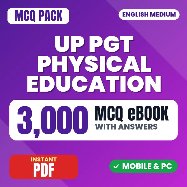 UP PGT Physical Education Exam – 3000 MCQ eBook with Answers | English Medium PDF Download