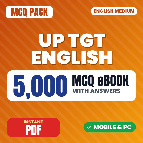 UP TGT English Exam – 5000 MCQ eBook with Answers | English Medium PDF Download