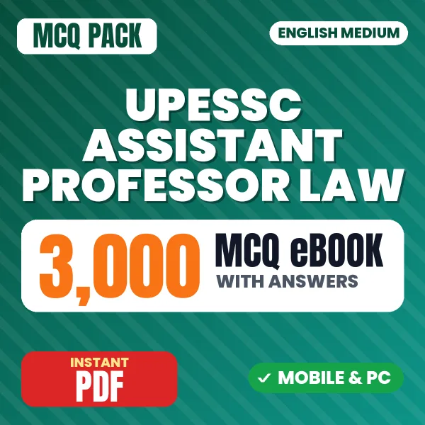 UPHESC Assistant Professor (Law) Exam – 3000 MCQ eBook with Answers | English Medium PDF Download