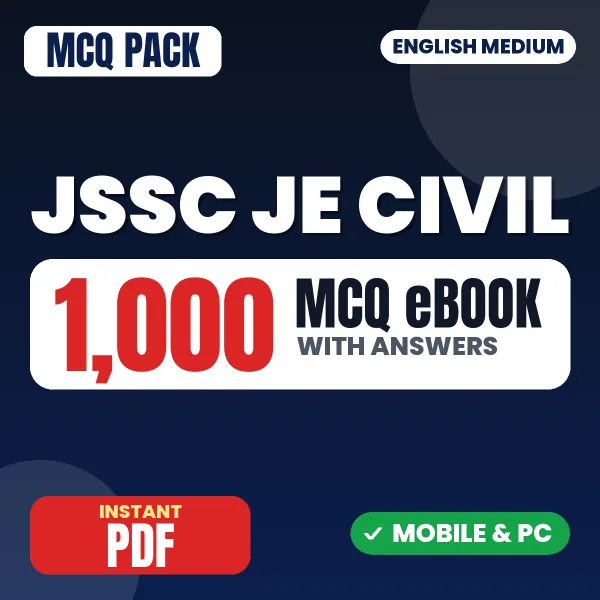JSSC JE Civil Exam Paper I – 1000 MCQ eBook with Answers | English Medium PDF Download