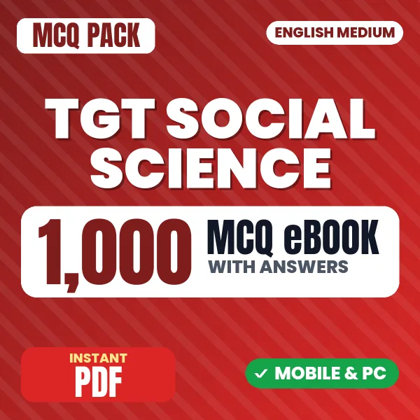 TGT Samajik Vigyan (Social Science) Exam – 1000 MCQ eBook with Answers | English Medium PDF Download