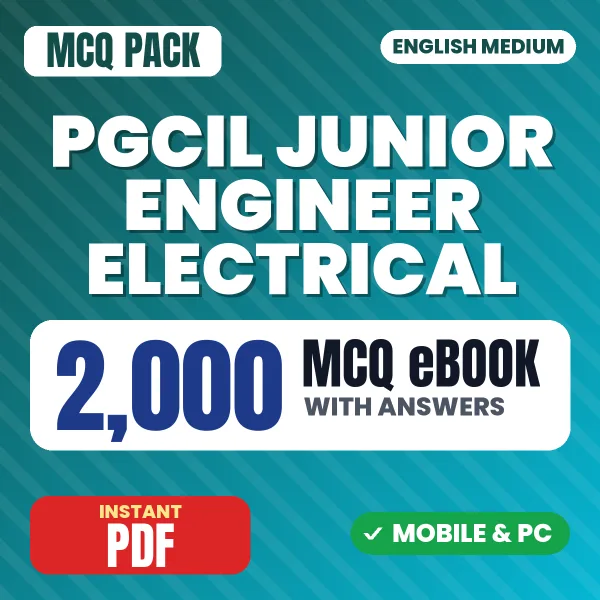 PGCIL Junior Engineer (Electrical) Exam – 2000 MCQ eBook with Answers | English Medium PDF Download