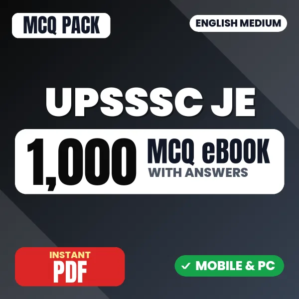 UPSSSC Junior Engineer (Agriculture) Exam – 1000 MCQ eBook with Answers | English Medium PDF Download