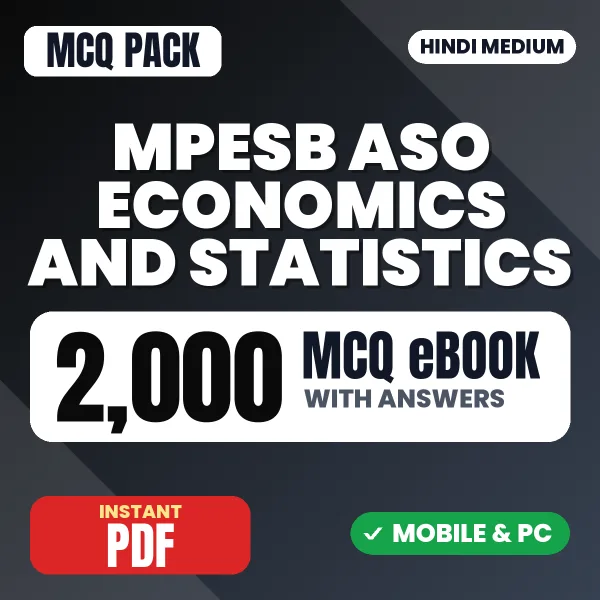 MPESB Assistant Statistical Officer – Economics & Statistics Exam – 2000 MCQ eBook with Answers | Hindi Medium PDF Download