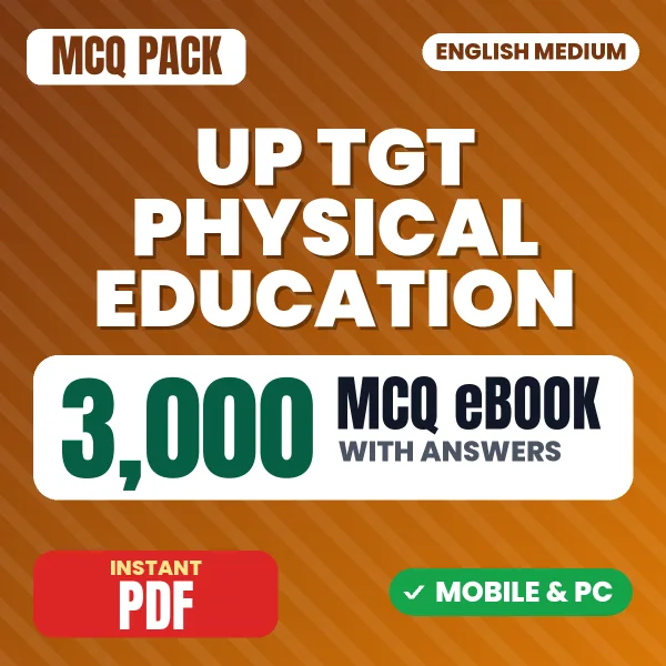 UP TGT Physical Education Exam – 3000 MCQ eBook with Answers | English Medium PDF Download