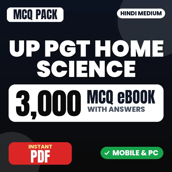 UP PGT Home Science Exam – 3000 MCQ eBook with Answers | Hindi Medium PDF Download