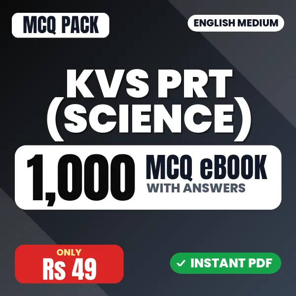 KVS PRT (Science) Exam – 1000 MCQ eBook with Answers | English Medium PDF Download