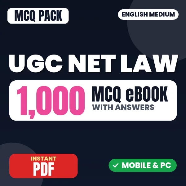 UGC NET Law Exam – 1000 MCQ eBook with Answers | English Medium PDF Download