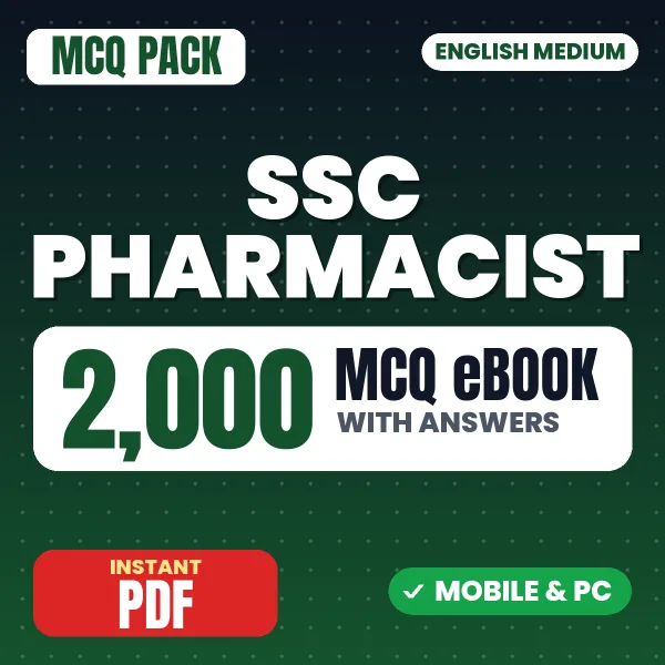 SSC Pharmacist Exam – 2000 MCQ eBook with Answers | English Medium PDF Download