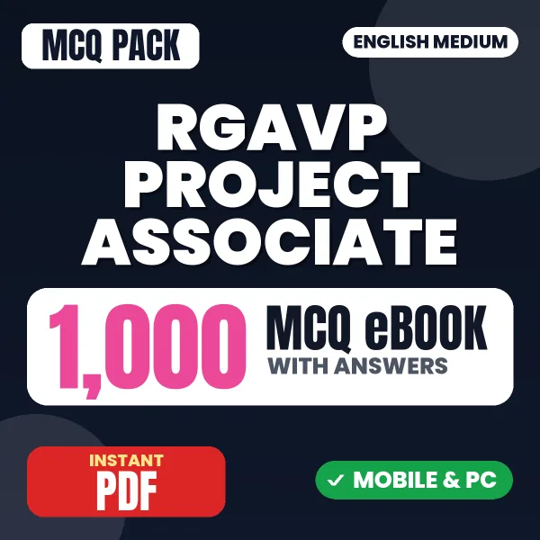 RGAVP Project Associate Exam – 1000 MCQ eBook with Answers | English Medium PDF Download