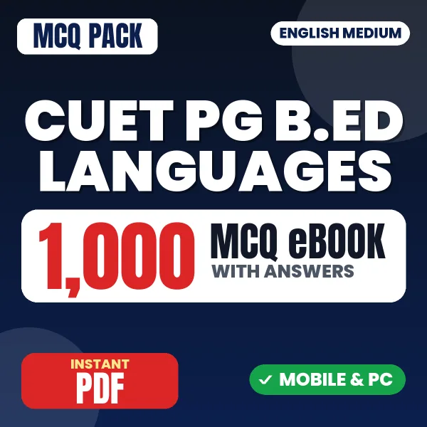 CUET PG B.ED Languages (English) Exam – 1000 MCQ eBook with Answers | English Medium PDF Download