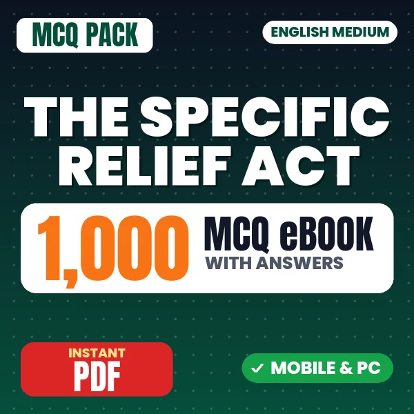 The Specific Relief Act, 1963 – 1000 MCQ eBook with Answers | English Medium PDF Download