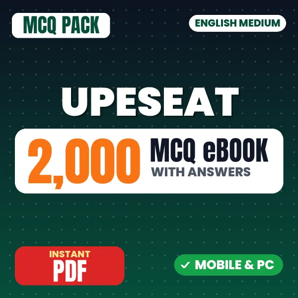 UPESEAT Exam – 2000 MCQ eBook with Answers | English Medium PDF Download