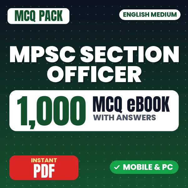 MPSC Section Officer Exam (General Studies) – 1000 MCQ eBook with Answers | English Medium PDF Download