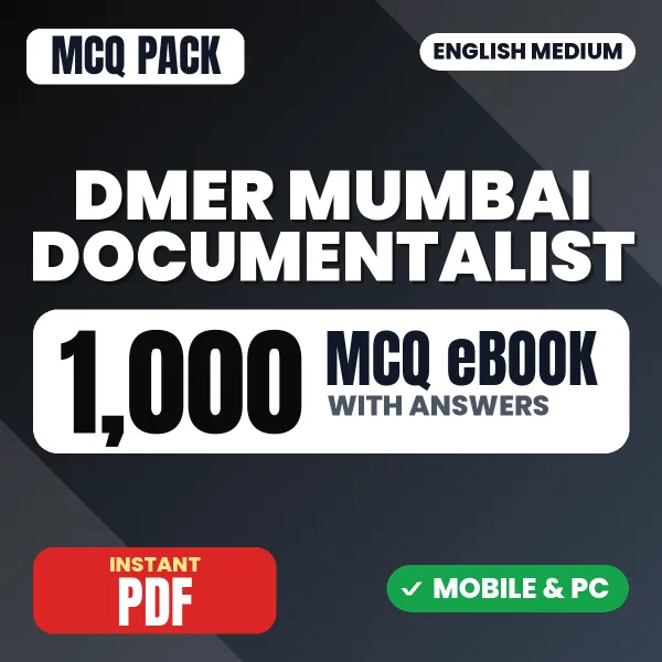 DMER Mumbai Documentalist Exam – 1000 MCQ eBook with Answers | English Medium PDF Download