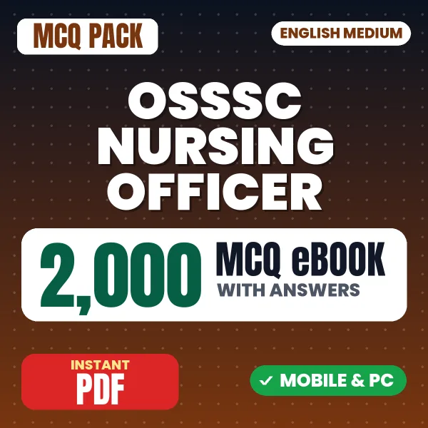 OSSSC Nursing Officer Exam – 2000 MCQ eBook with Answers | English Medium PDF Download