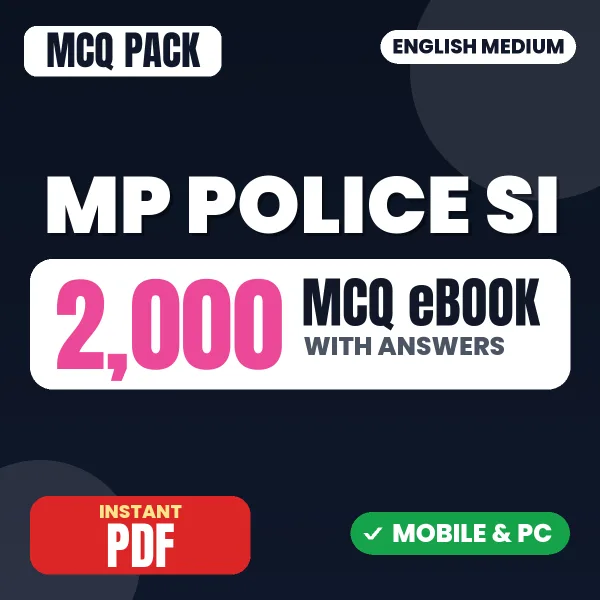 MP Police SI Prelims Exam – 2000 MCQ eBook with Answers | English Medium PDF Download