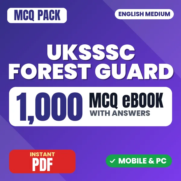UKSSSC Forest Guard Exam – 1000 MCQ eBook with Answers | English Medium PDF Download
