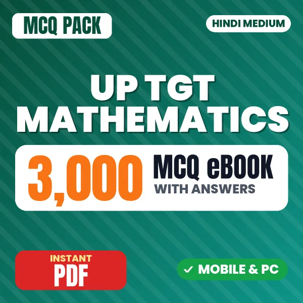 UP TGT Mathematics Exam – 3000 MCQ eBook with Answers | Hindi Medium PDF Download