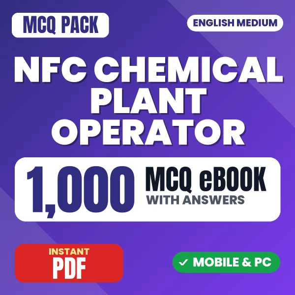 NFC Chemical Plant Operator Prelims Exam – 1000 MCQ eBook with Answers | English Medium PDF Download