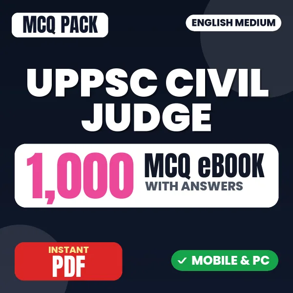 UPPSC Civil Judge Paper-I (Prelims) Exam – 1000 MCQ eBook with Answers | English Medium PDF Download