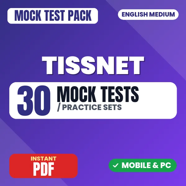TISSNET Exam – 30 Mock Tests / Practice Sets | English Medium PDF Download