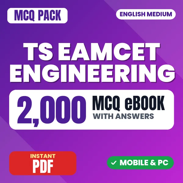 TS EAMCET Engineering Exam – 2000 MCQ eBook with Answers | English Medium PDF Download
