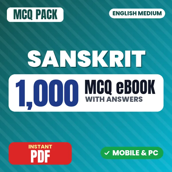 Sanskrit – 1000 MCQ eBook with Answers | English Medium PDF Download