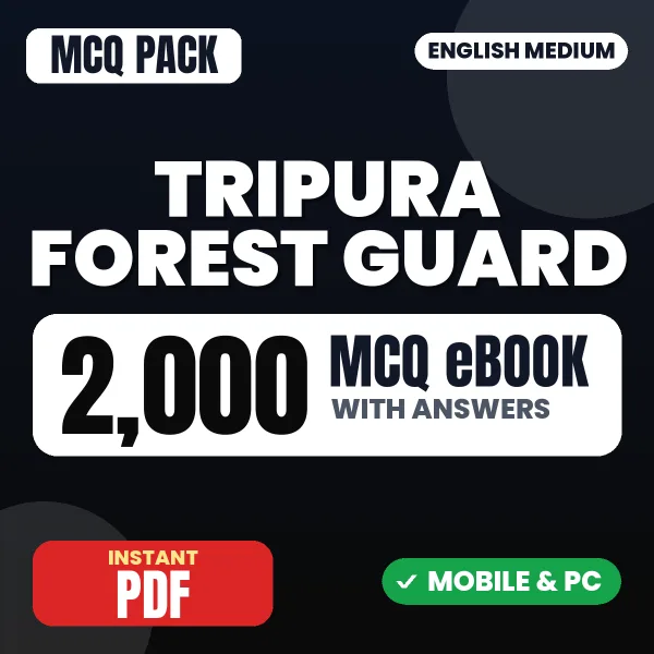 Tripura Forest Guard Exam – 2000 MCQ eBook with Answers | English Medium PDF Download