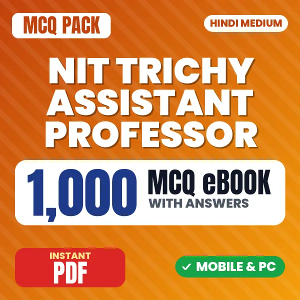 NIT Trichy Assistant Professor Exam – 1000 MCQ eBook with Answers | Hindi Medium PDF Download