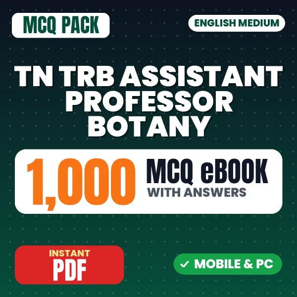 TN TRB Assistant Professor Botany Paper-1 Exam – 1000 MCQ eBook with Answers | English Medium PDF Download