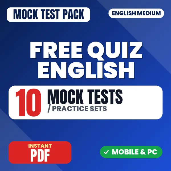 FREE English Quiz - Spotting The Error – 10 Mock Tests / Practice Sets | English Medium PDF Download