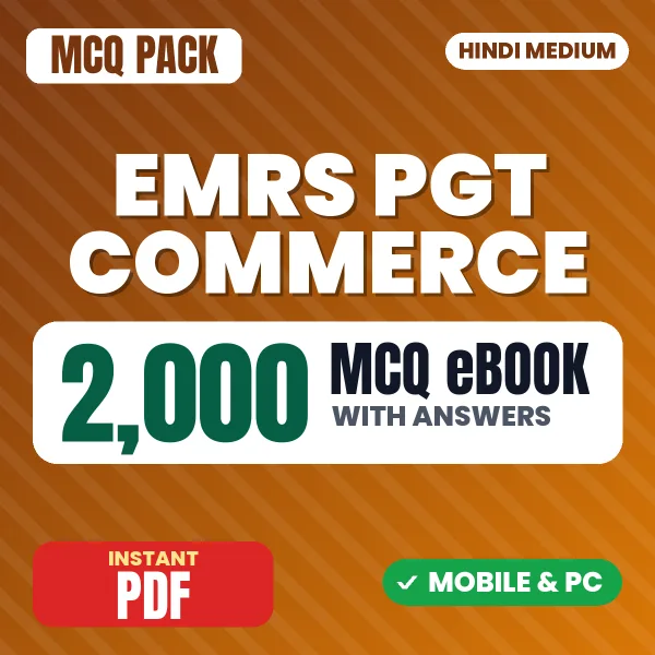 EMRS PGT Commerce Exam Tier 2 – 2000 MCQ eBook with Answers | Hindi Medium PDF Download